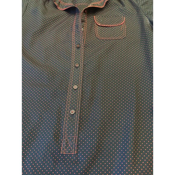 Schrader Sport Retro Black & Red Polka Dot Button-Up Dress Size 10 - Picture 4 of 6